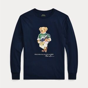 Polo by Ralph Lauren Kids Long Sleeve Preppy Bear Design T-shirt 3668